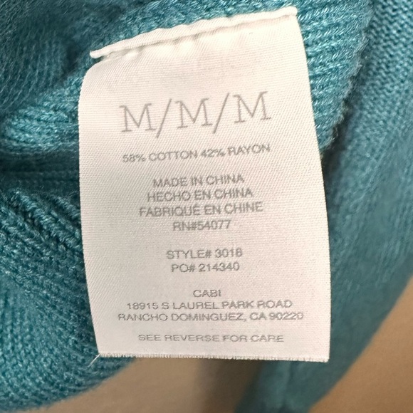 CAbi Tearoom Cardigan Sweater V-Neck Open Front Removable Faux Fur Collar Medium - Picture 4 of 6